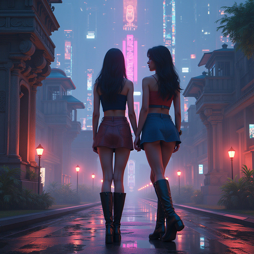 Futuristic Philippine Star Trek Scene in Matte Painting Styl...