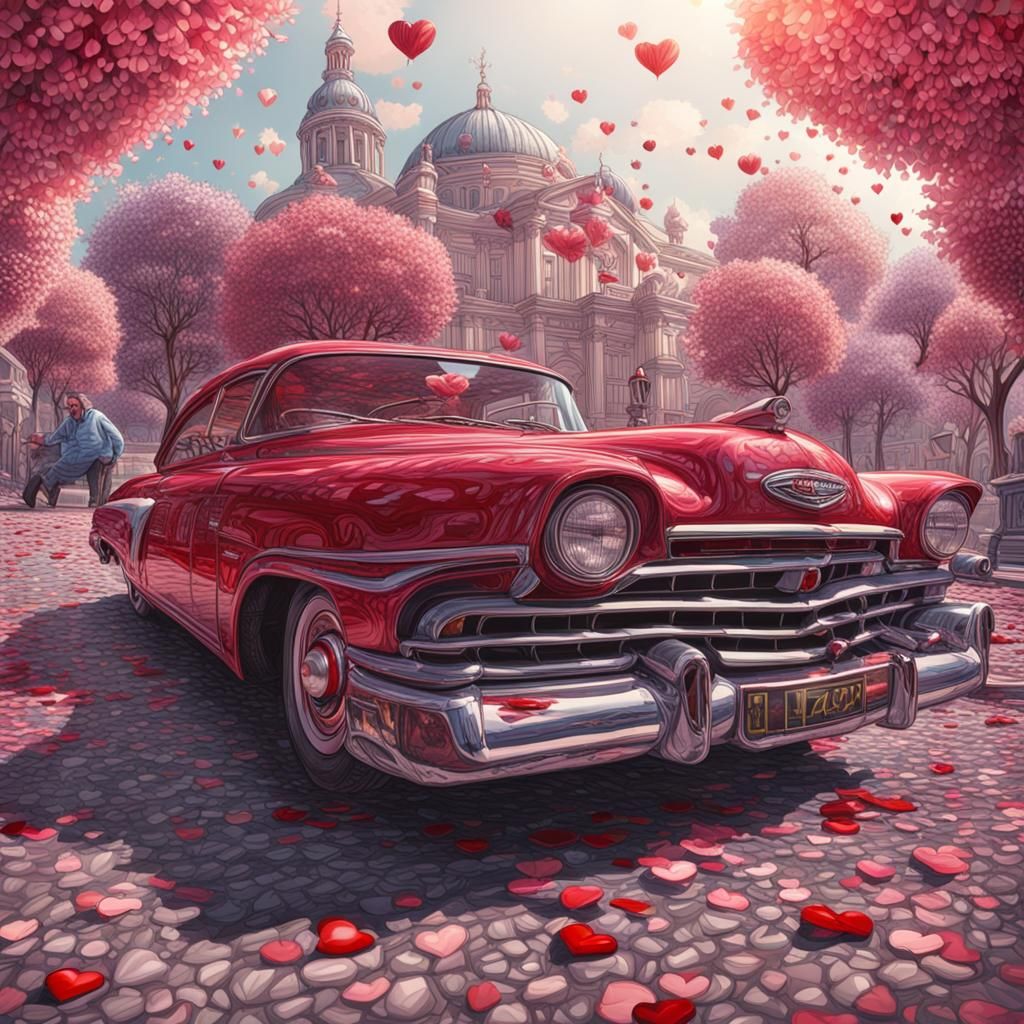 Valentine's Day Pen and Ink Drawing