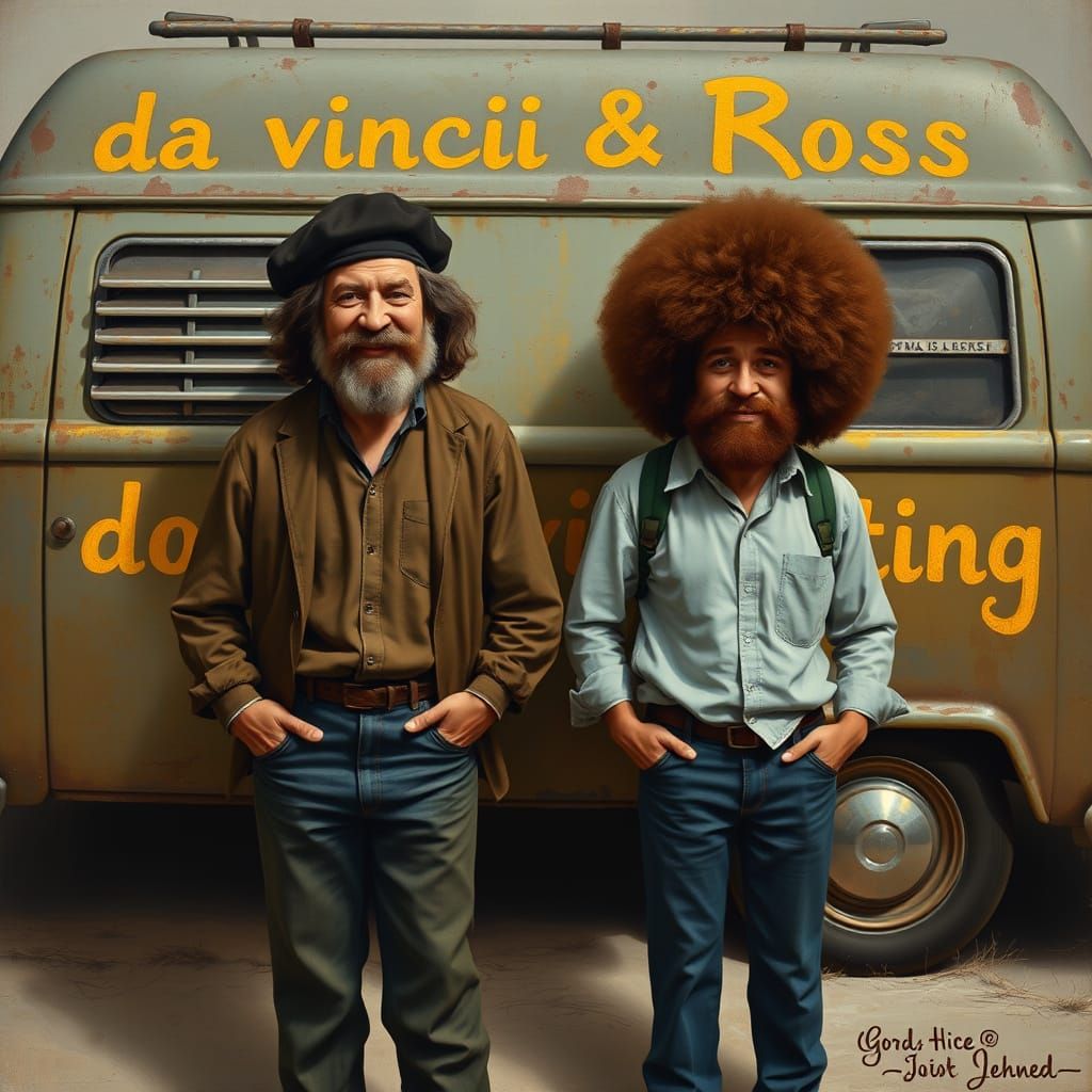Da Vinci & Ross Housepainting Van in Realistic Style