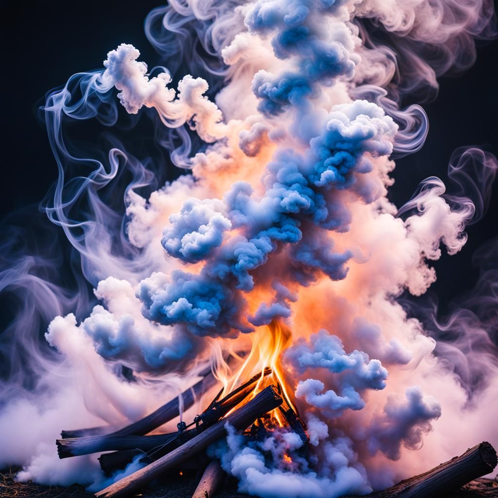 Smokey Dancer: Surreal Campfire Photography