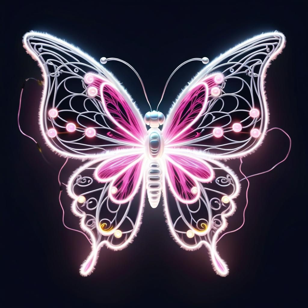 Electric Energy Butterfly with Twinkling Lights