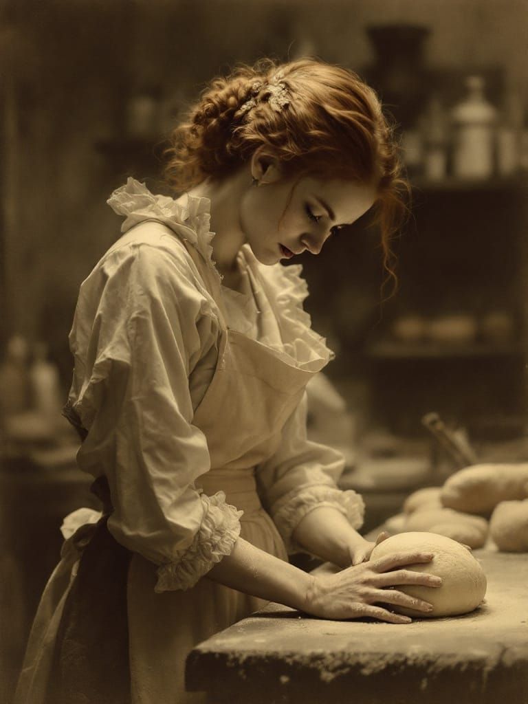Ethereal Baker in Soft Sepia Light