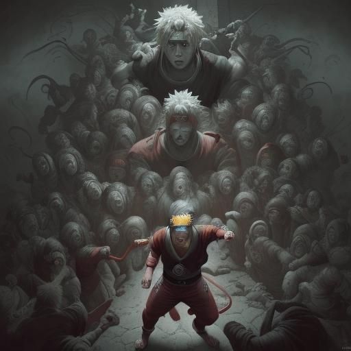 Naruto Uzumaki: Genjutsu Madness in Horror Style