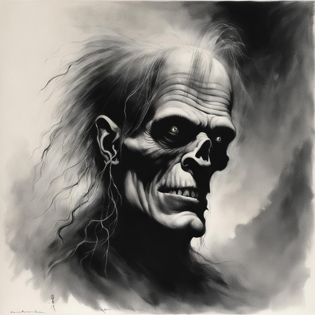 Terrifying Frankenstein's Monster in Gammell Style