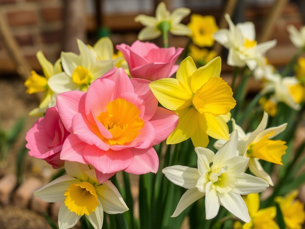 AI Art: Roses and Daffodils Bloom in a Digital Garden