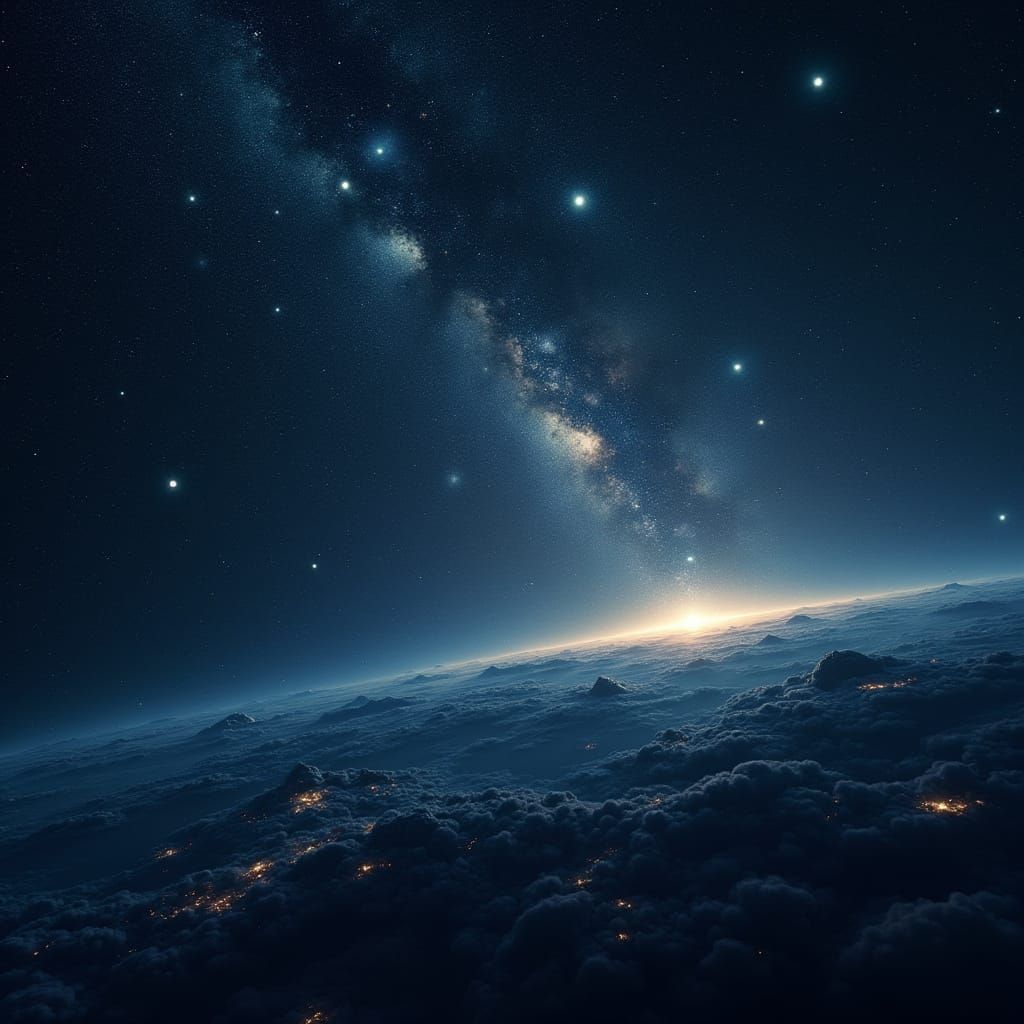 Cosmic Tapestry: Human Star Systems Connected by Light