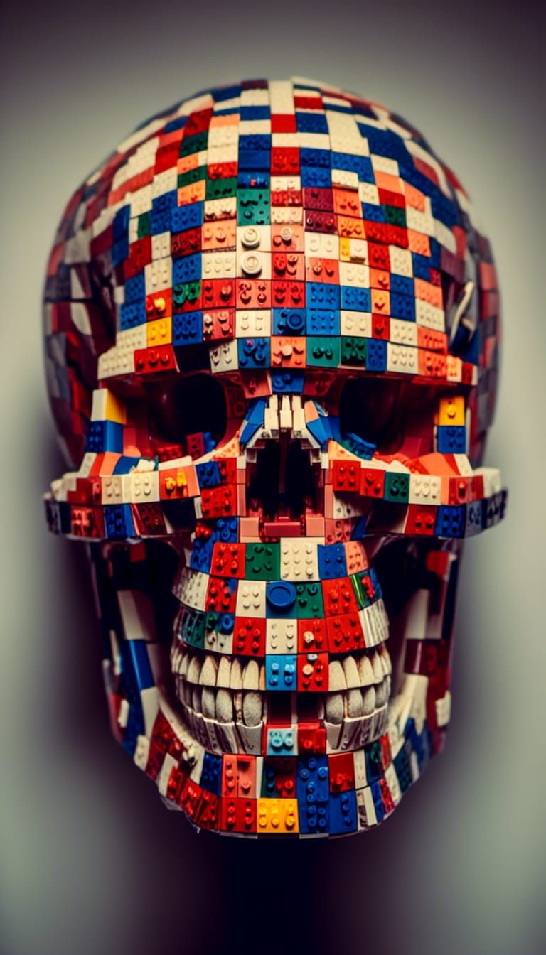 Lego Skull with Macabre Theme