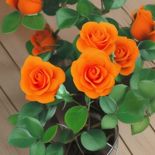 Single Beautiful orange rose with radiance from inside, bloo...
