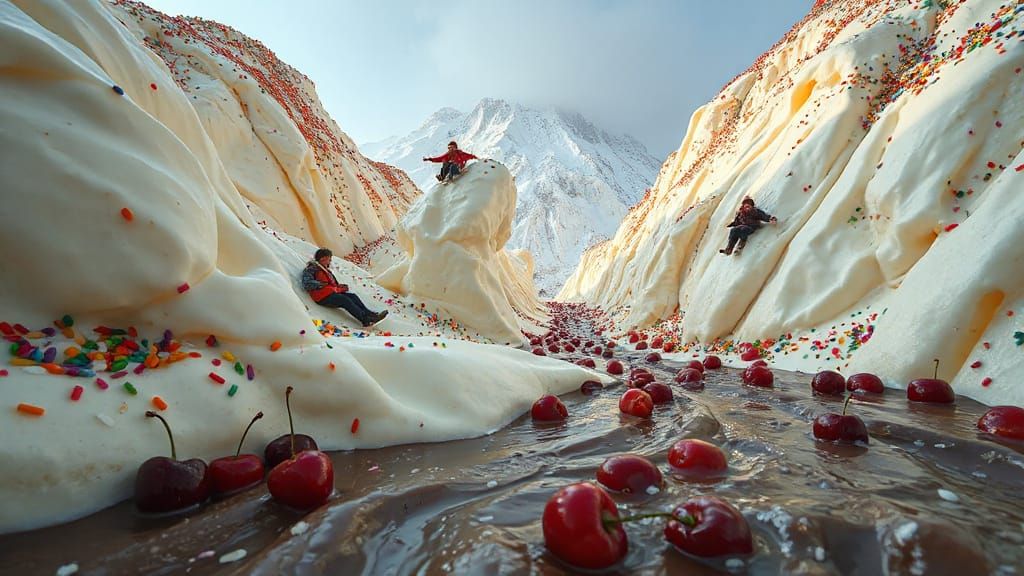 Ice Cream Mountain Adventure: A Digital Dreamscape