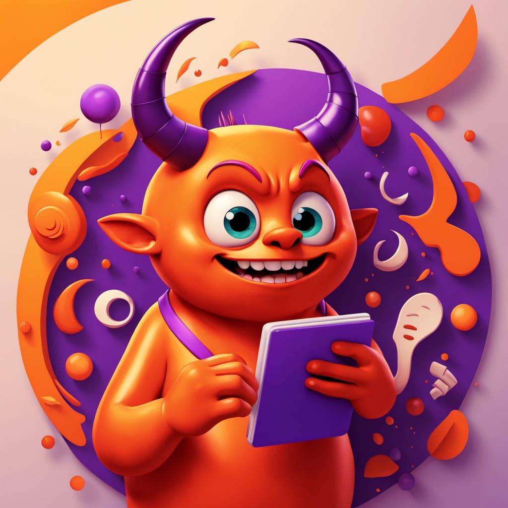 The Mischievous Devil in a Whimsical World