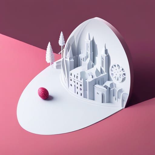 Easter Kirigami Pop-Up Postcard in 3D