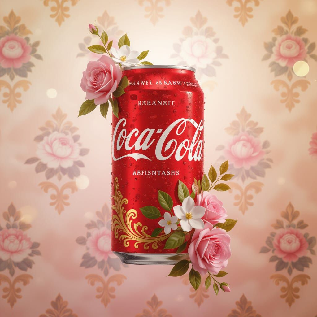 Coca-Cola Can Reimagined as Rococo Masterpiece