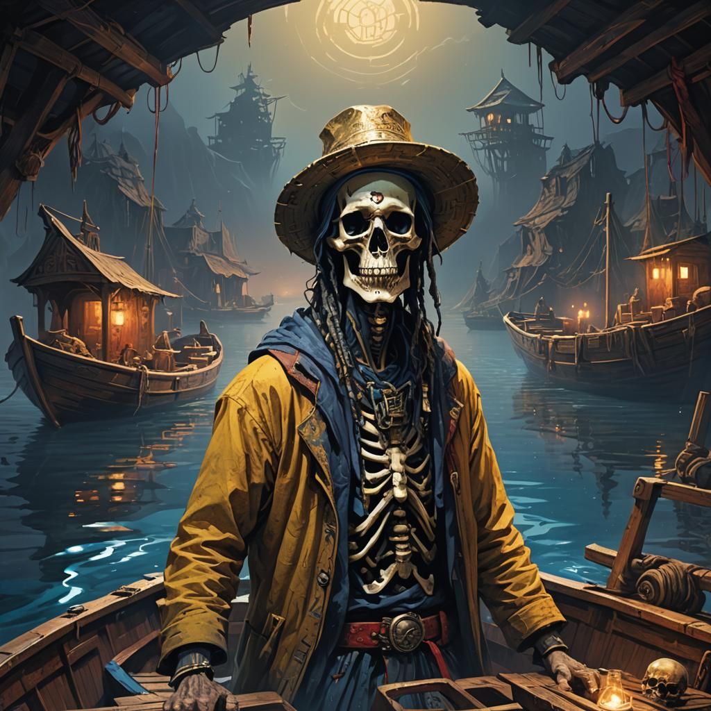 Underworld Ferryman Portrait in Greg Rutkowski Style