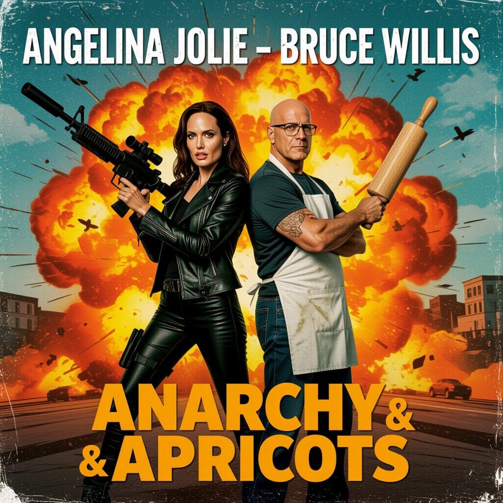 Action Comedy Movie Poster with Explosion Effect