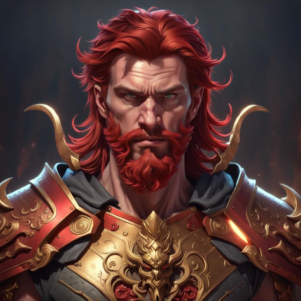 Demonic Hades Portrait in Hyperdetailed Digital Art Style