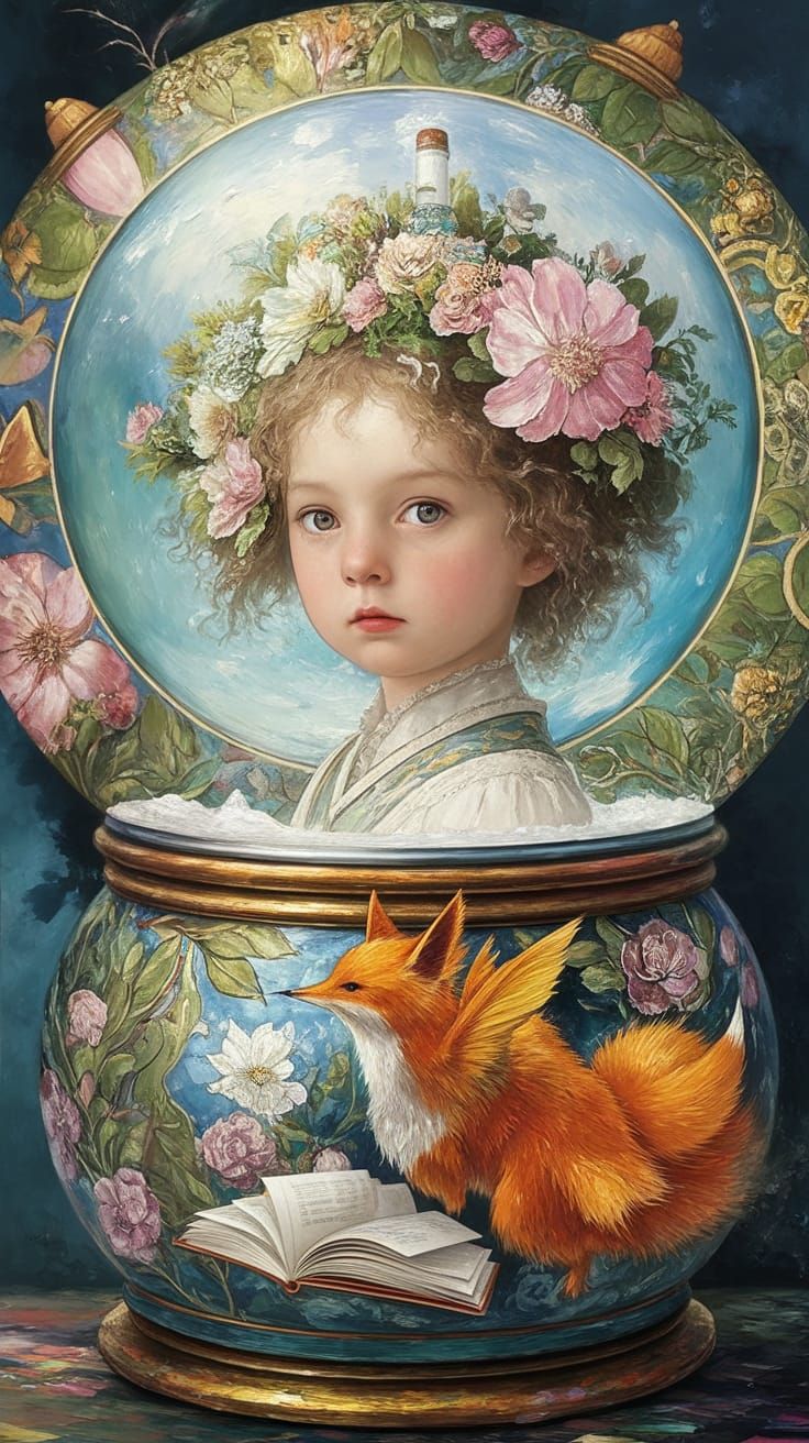 Whimsical Fairy in a Snowglobe Wonderland