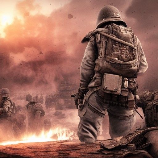 Detailed Digital Illustration of the Last Heart War