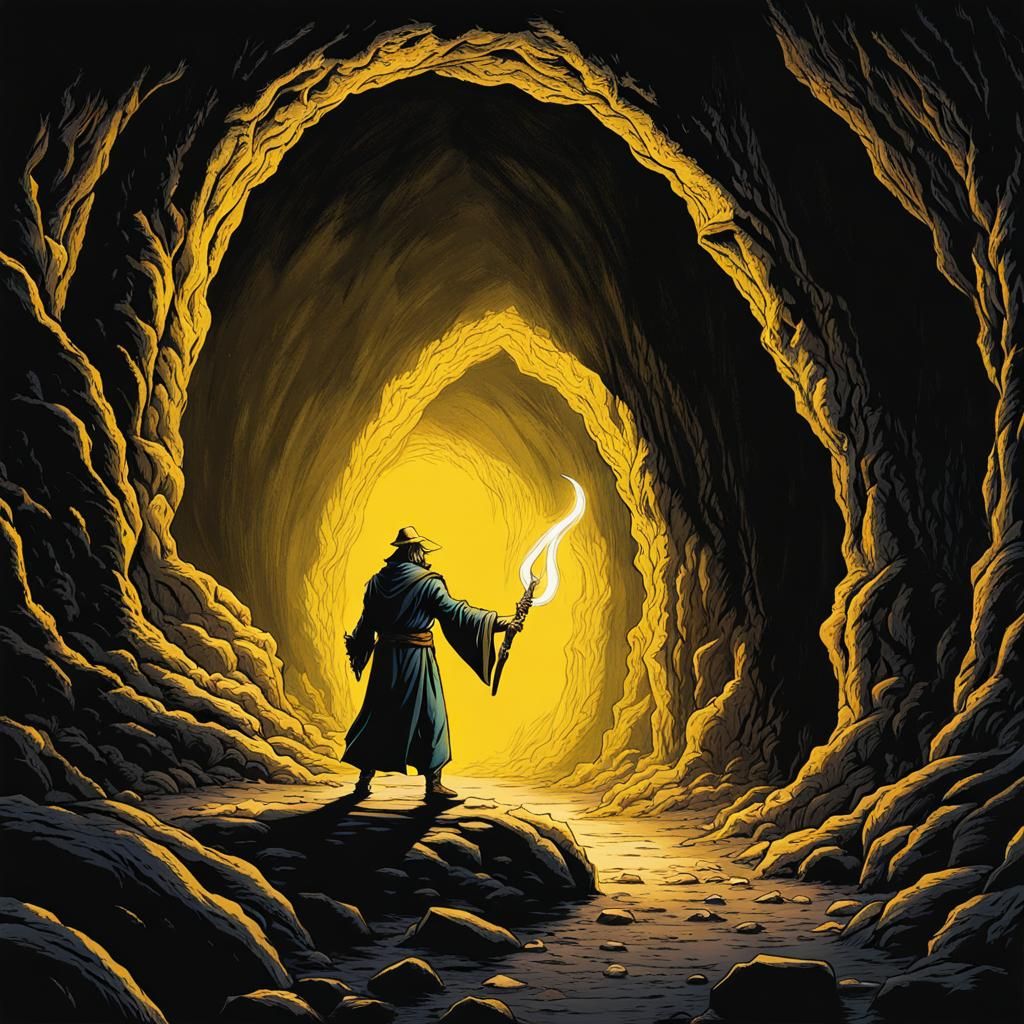 Cleric of Sune Casting Light Spell: Retro D&D Illustration