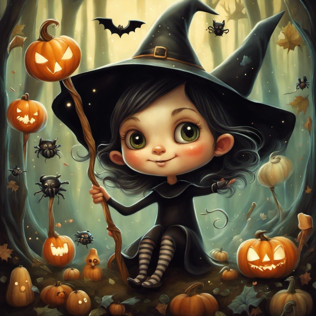 Enchanted Forest: A Little Witch's Halloween Spell
