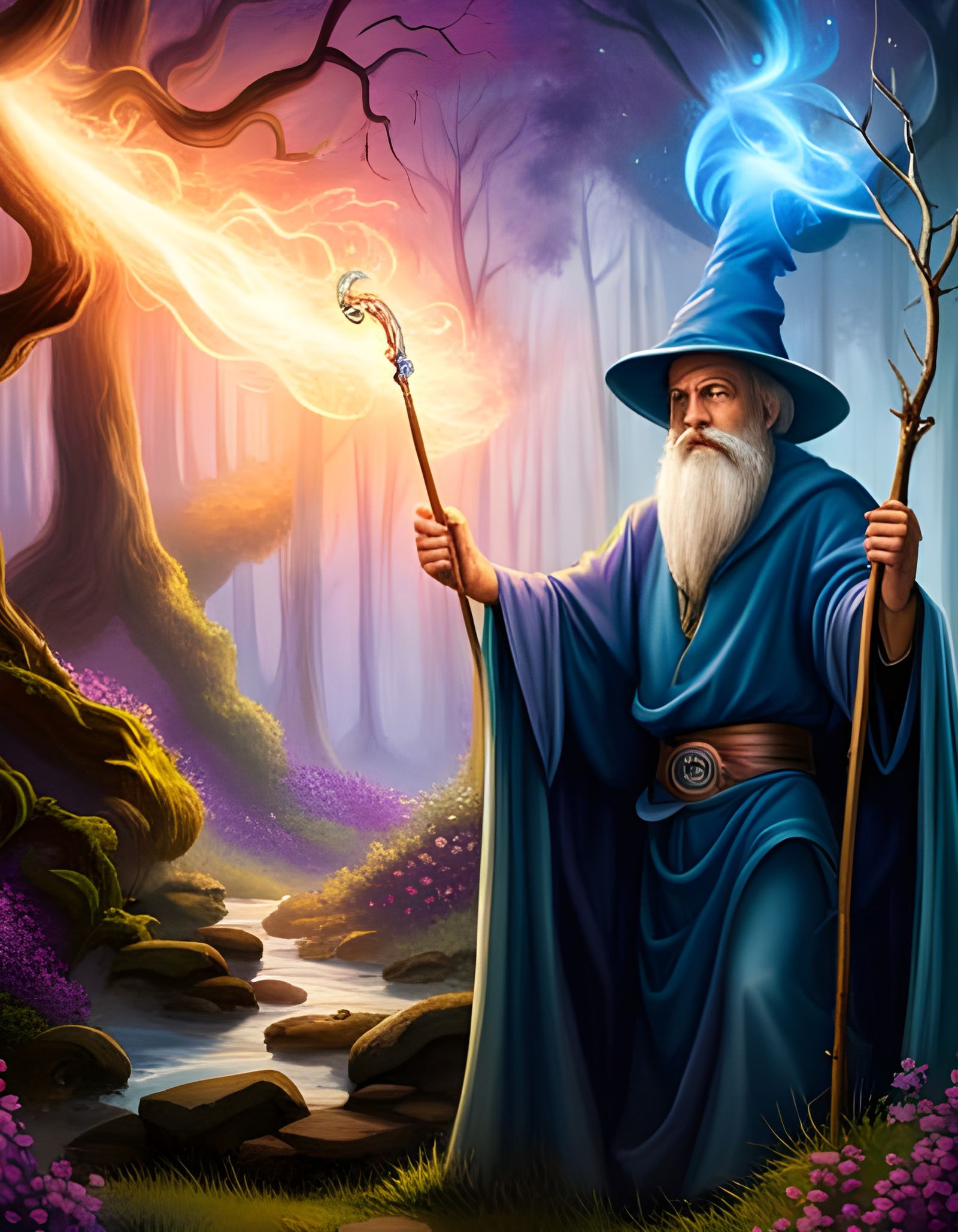 Old age mysterious wizard