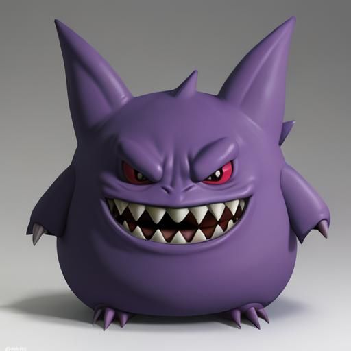 Hyperrealistic Gengar Pokemon Rendering