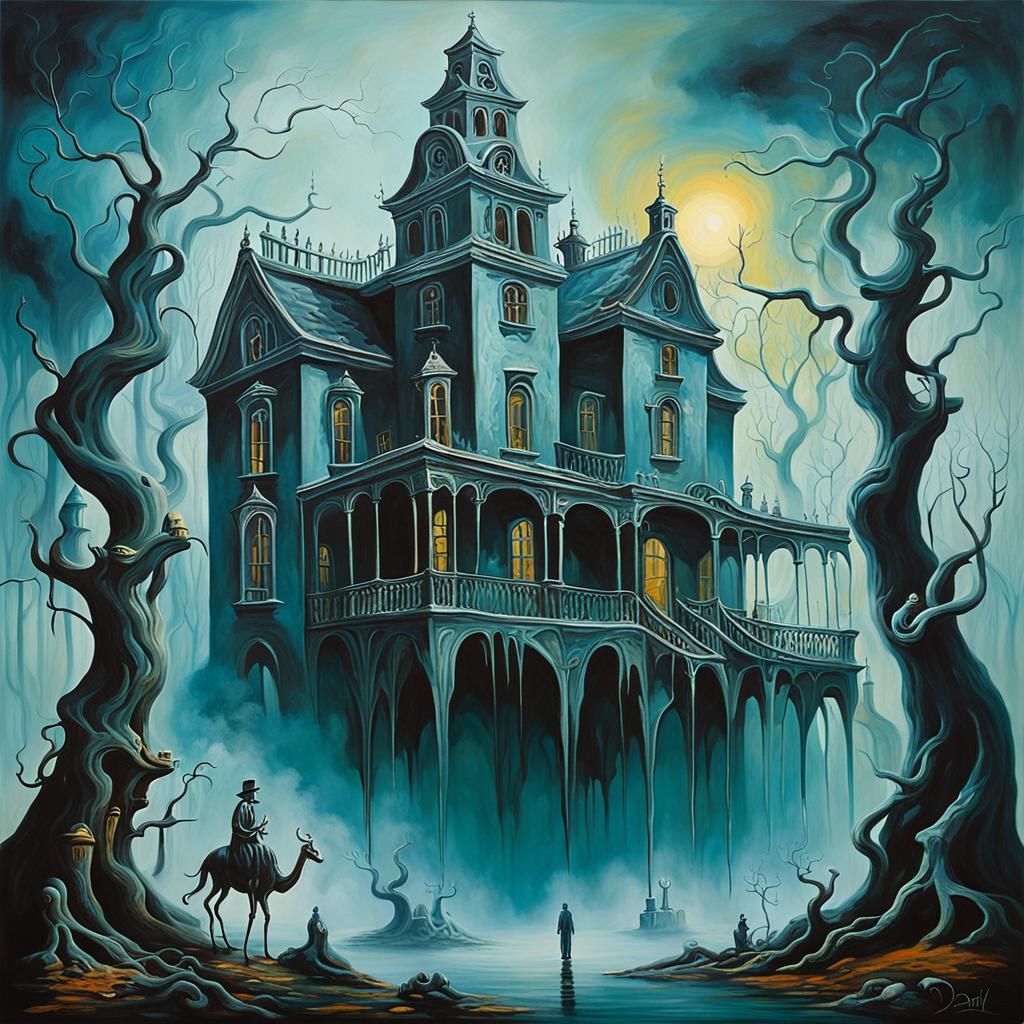 Surreal Haunted Landscapes in Oil on Canvas