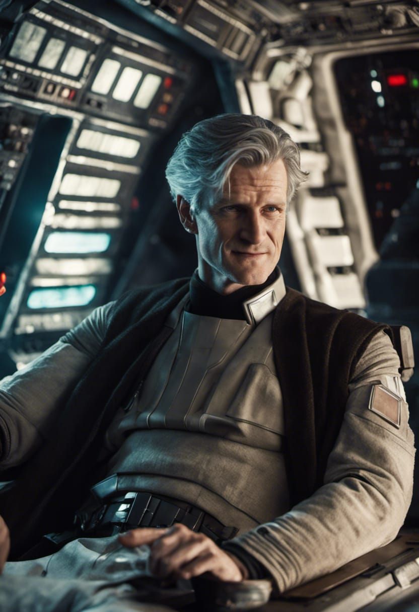 Jedi Matt Smith in Millennium Falcon Cockpit