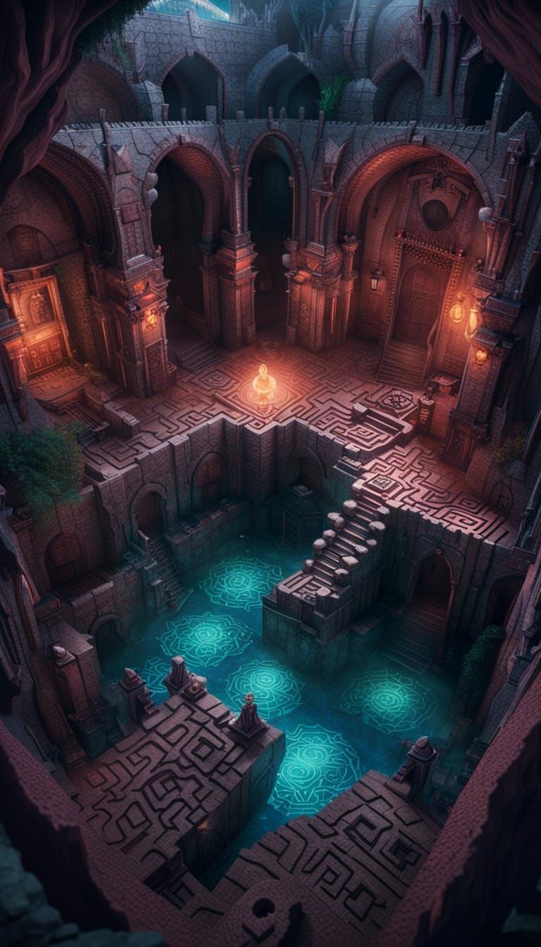 Fantasy Adventurers in a Booby-Trapped Labyrinth