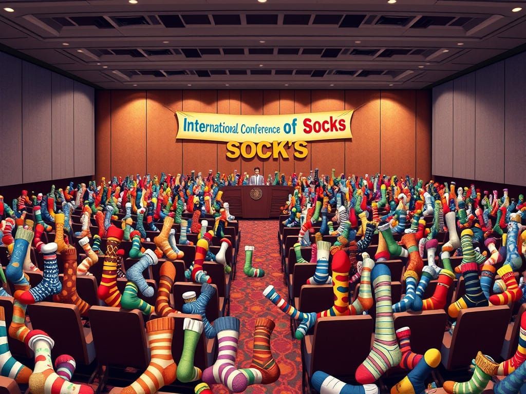 Vibrant Gathering of Socks at International Conference