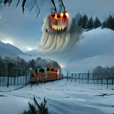 Eerie Winter Train Journey