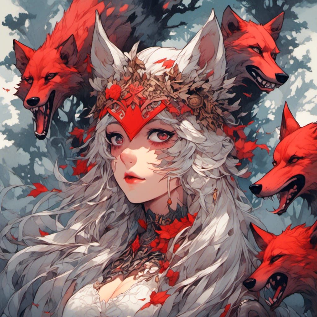 Red Hood Werewolf Fantasy Character