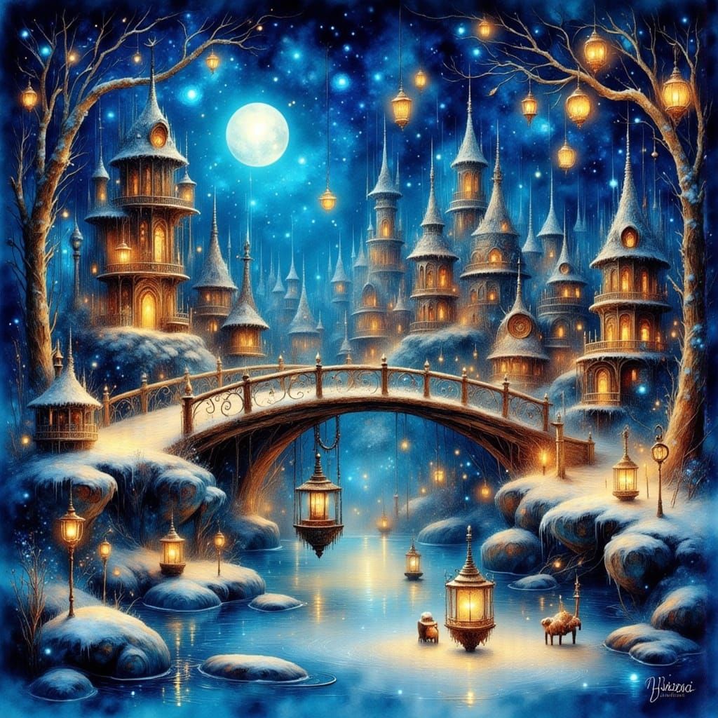 Whimsical Winter Fairy Kingdom in Enchanted Forest