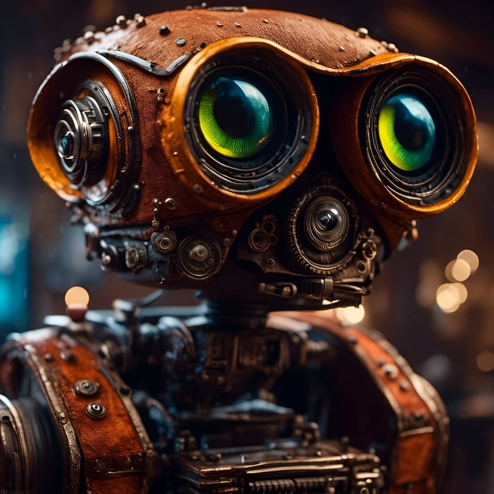 Mythical Voodoo Robot Portrait in Photorealistic Style