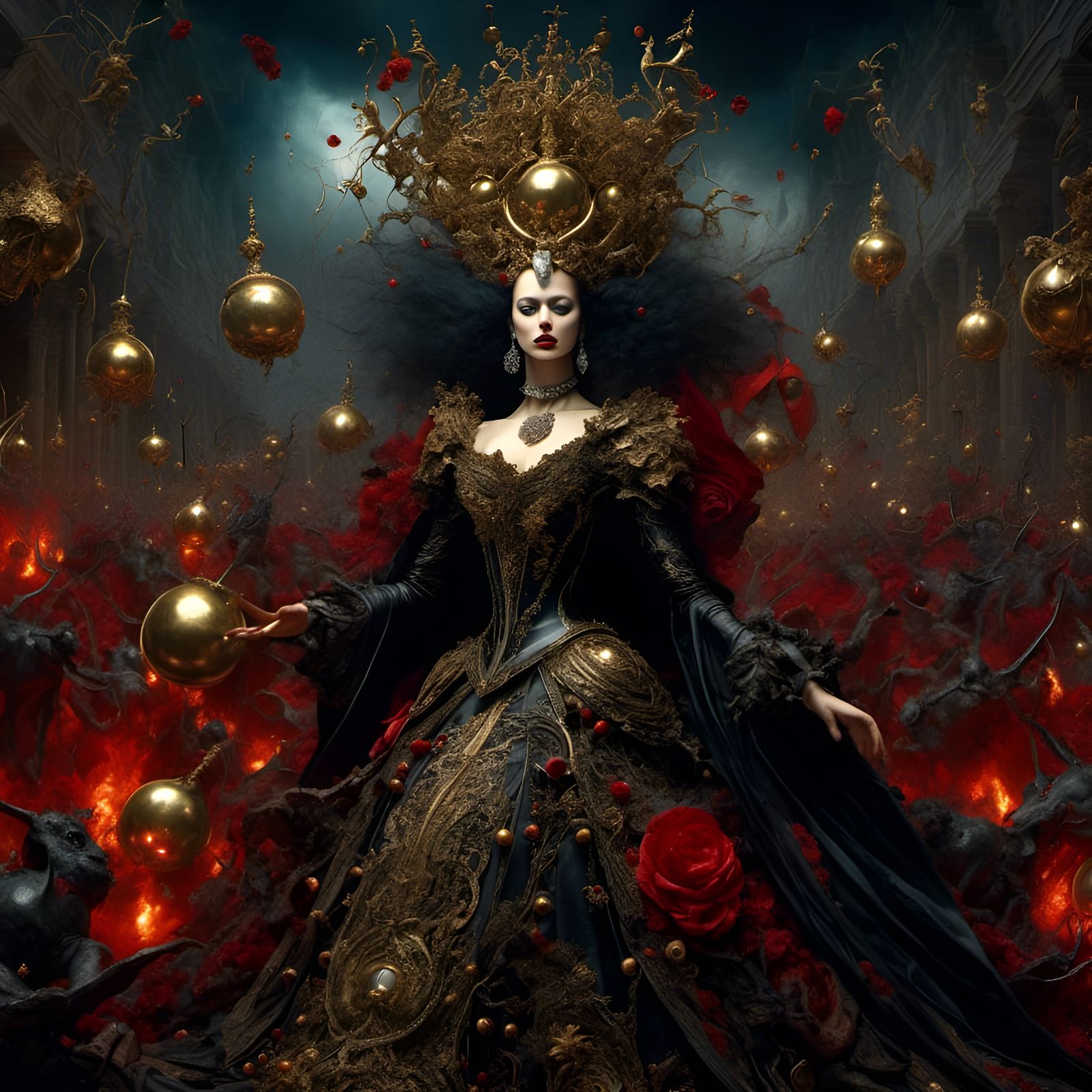 The Black Queen Summons the Fire Witch
