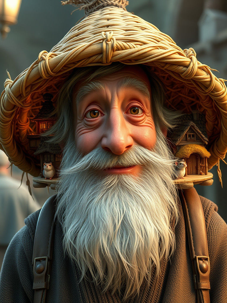 Village Hat: Hamsters in Animated Style