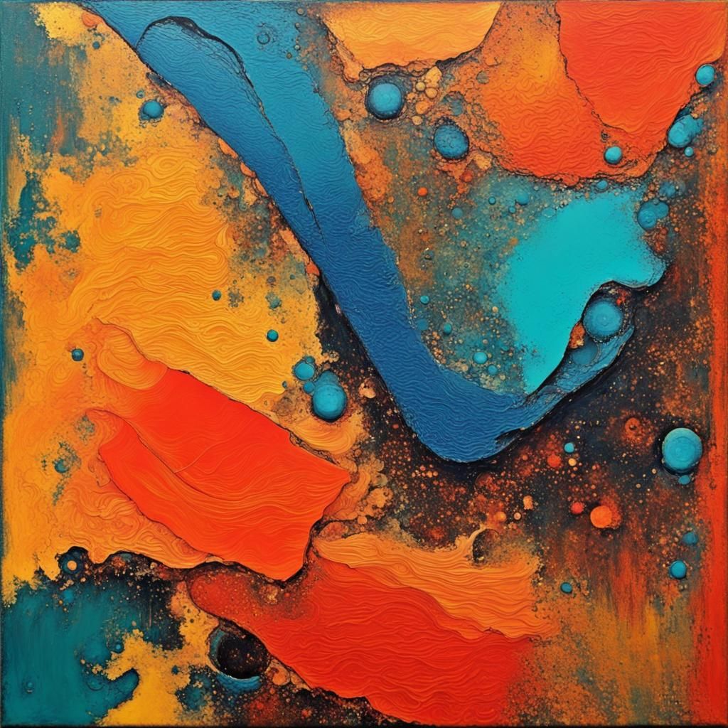 Abstract Art: Unspoken Questions in Complementary Colors