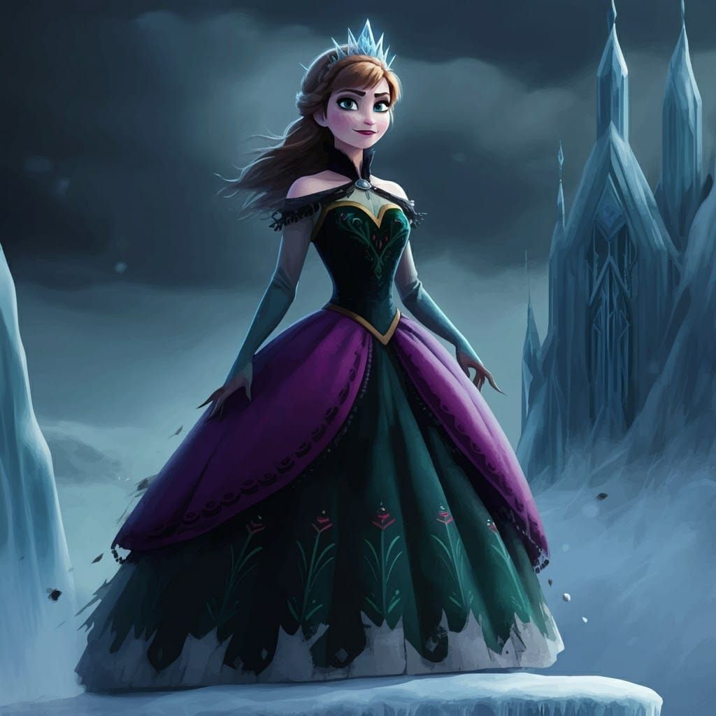Princess Anna as an evil Disney Villain.