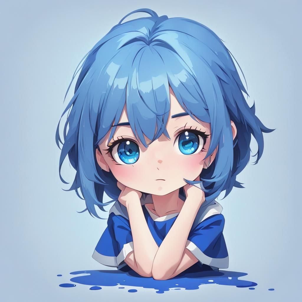 Abstract Blue Design Generated by AI