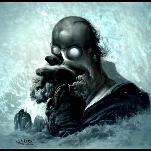 Horrific Homer Simpson in Doré Style