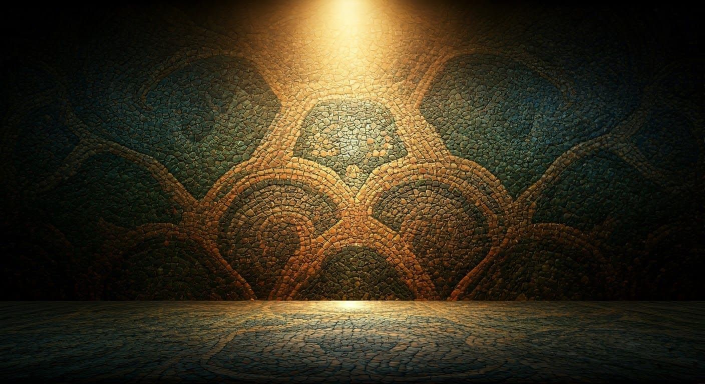 Mystical Ancient Roman Mosaics in Triadic Color