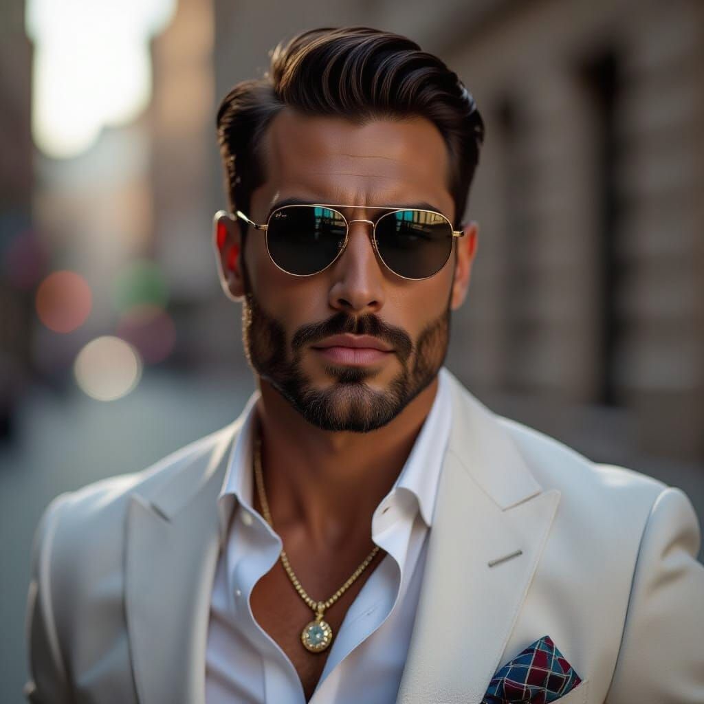 Dapper Black Man in Cinematic Lighting