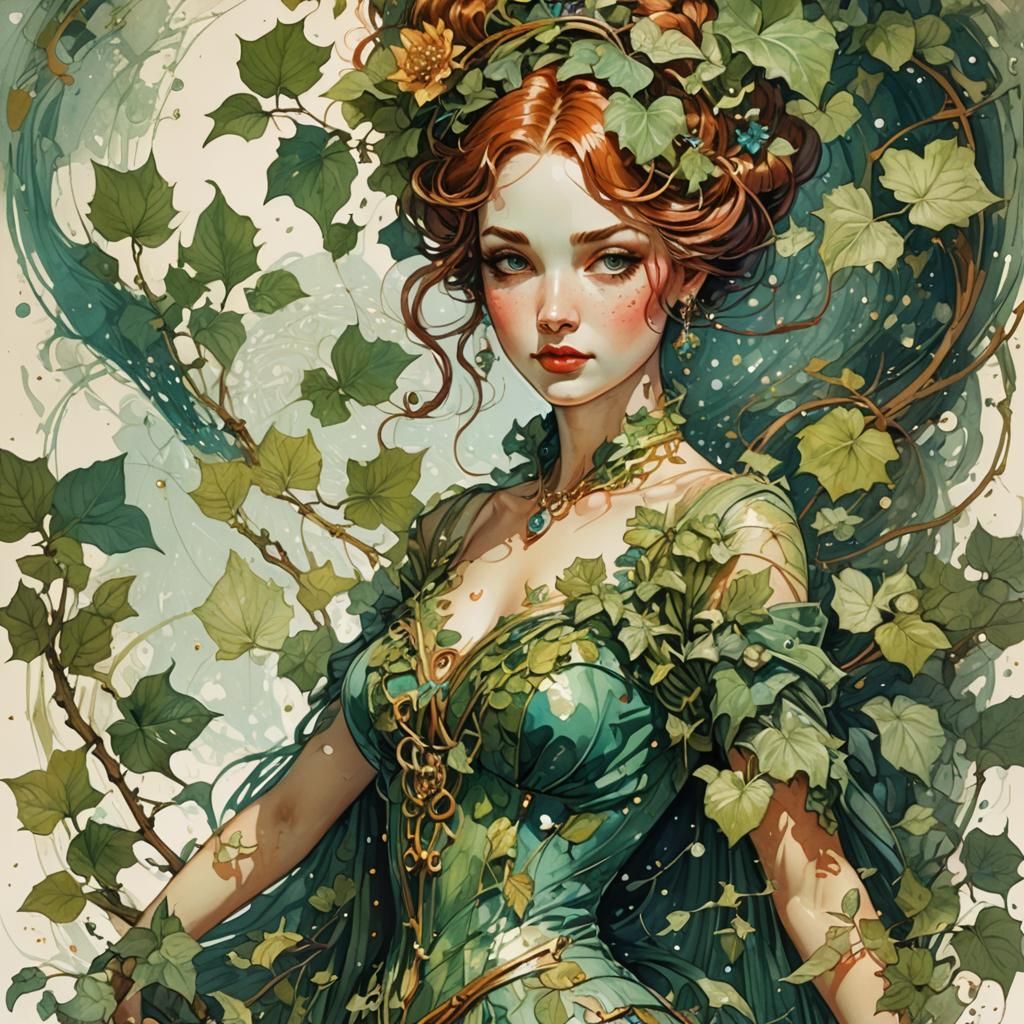 MoogleIvy in Stylized Watercolor Art