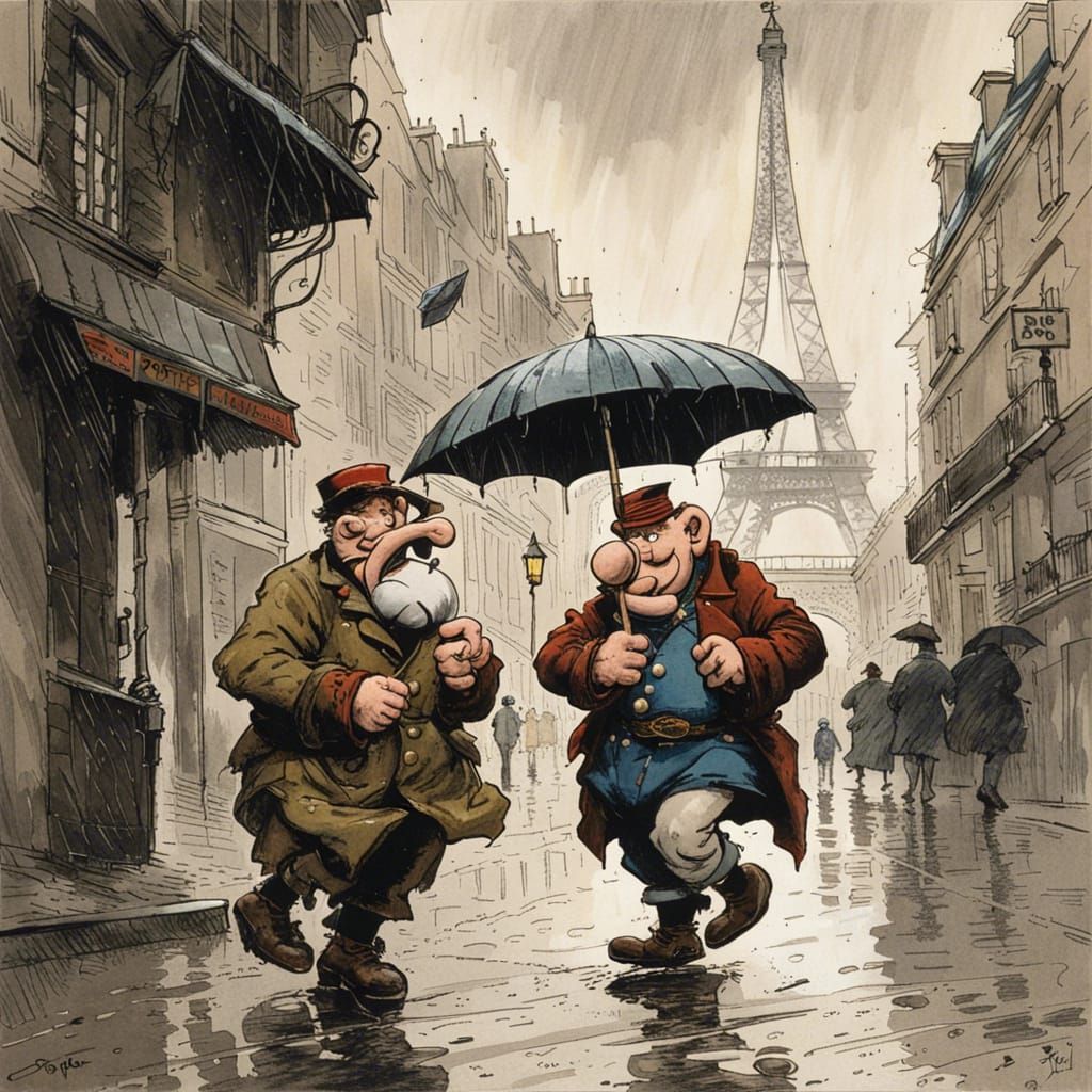 Popeye and Bluto in Paris: Comic Art