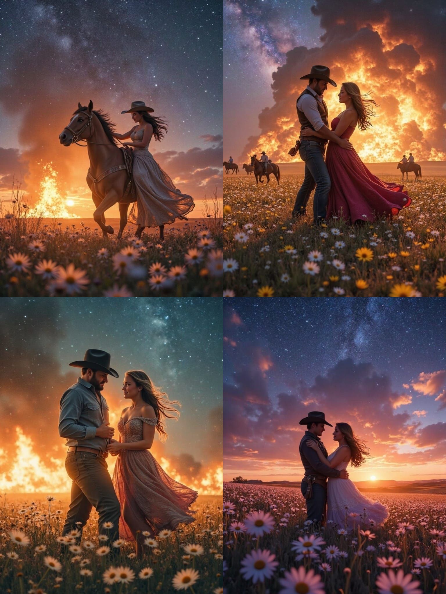 <lora:Connee:1.2> as a beautiful cowgirl dancing with a real...