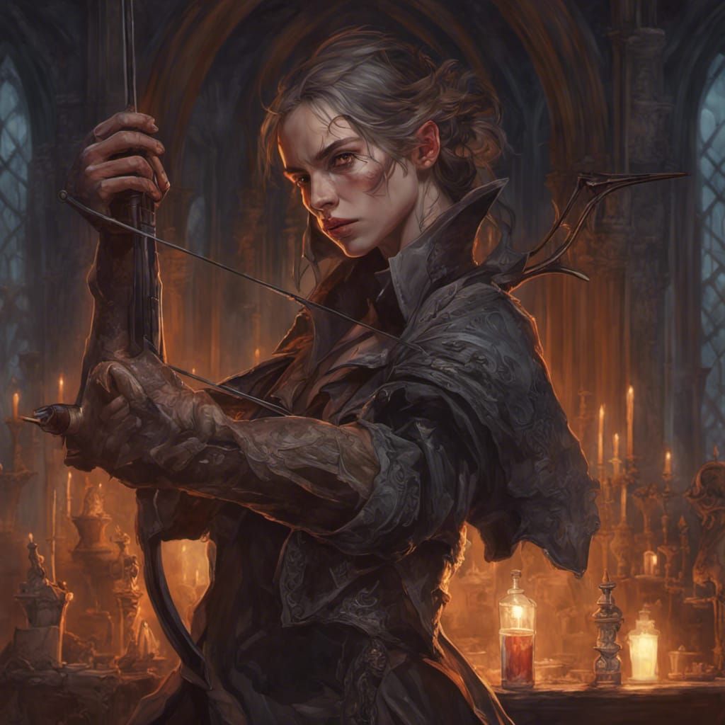 Vampire Hunter Portrait in Luminism Style