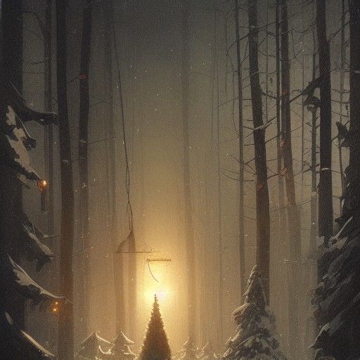 Sinister Christmas Evening in Fantasy Style