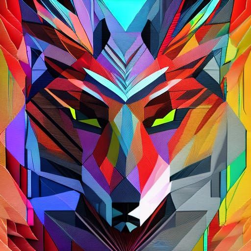 A Fox : Geometric Arts