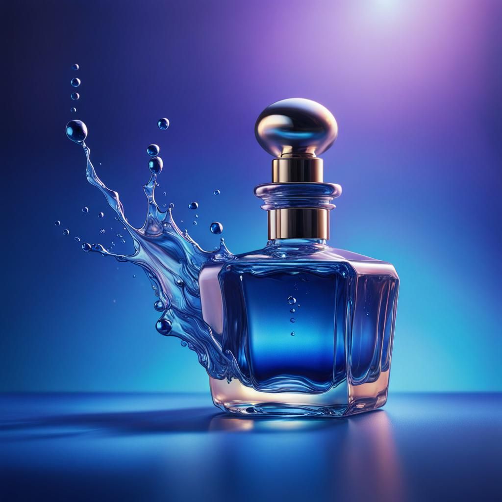 Elixir of Youth: Sapphire Blue Iridescent Realism