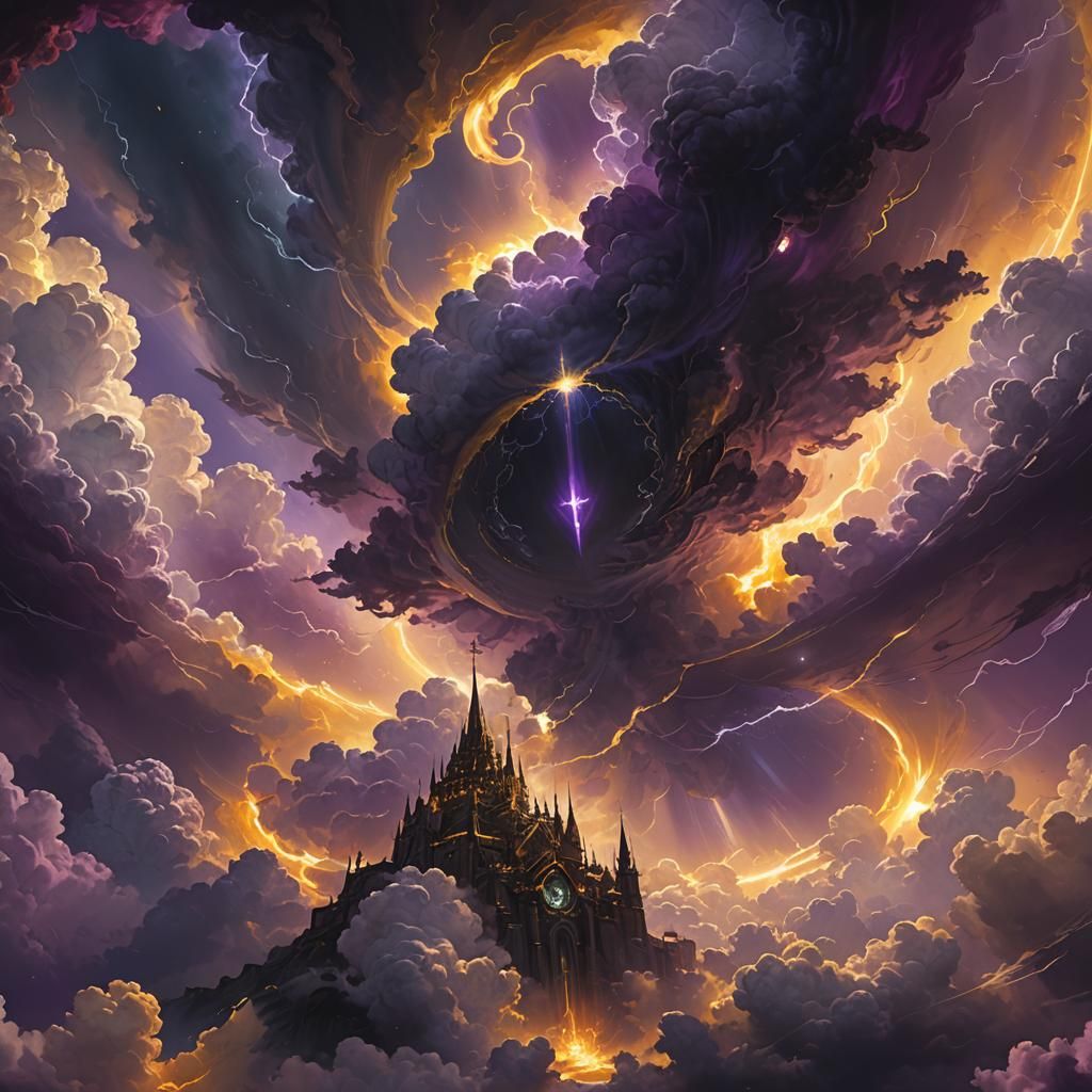 Charybdis in Divine Light: Dark Fantasy Concept Art