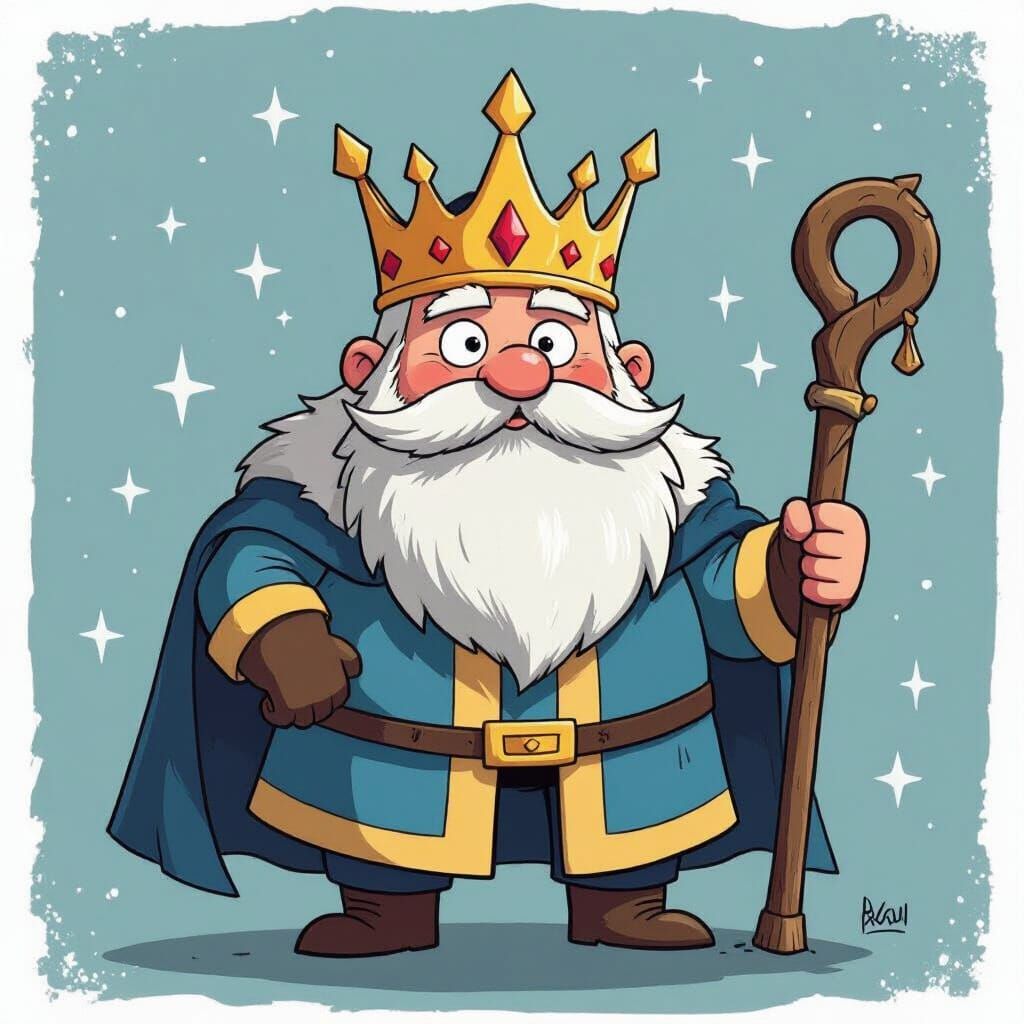 Ice King's Brother Character in Adventure Time Style